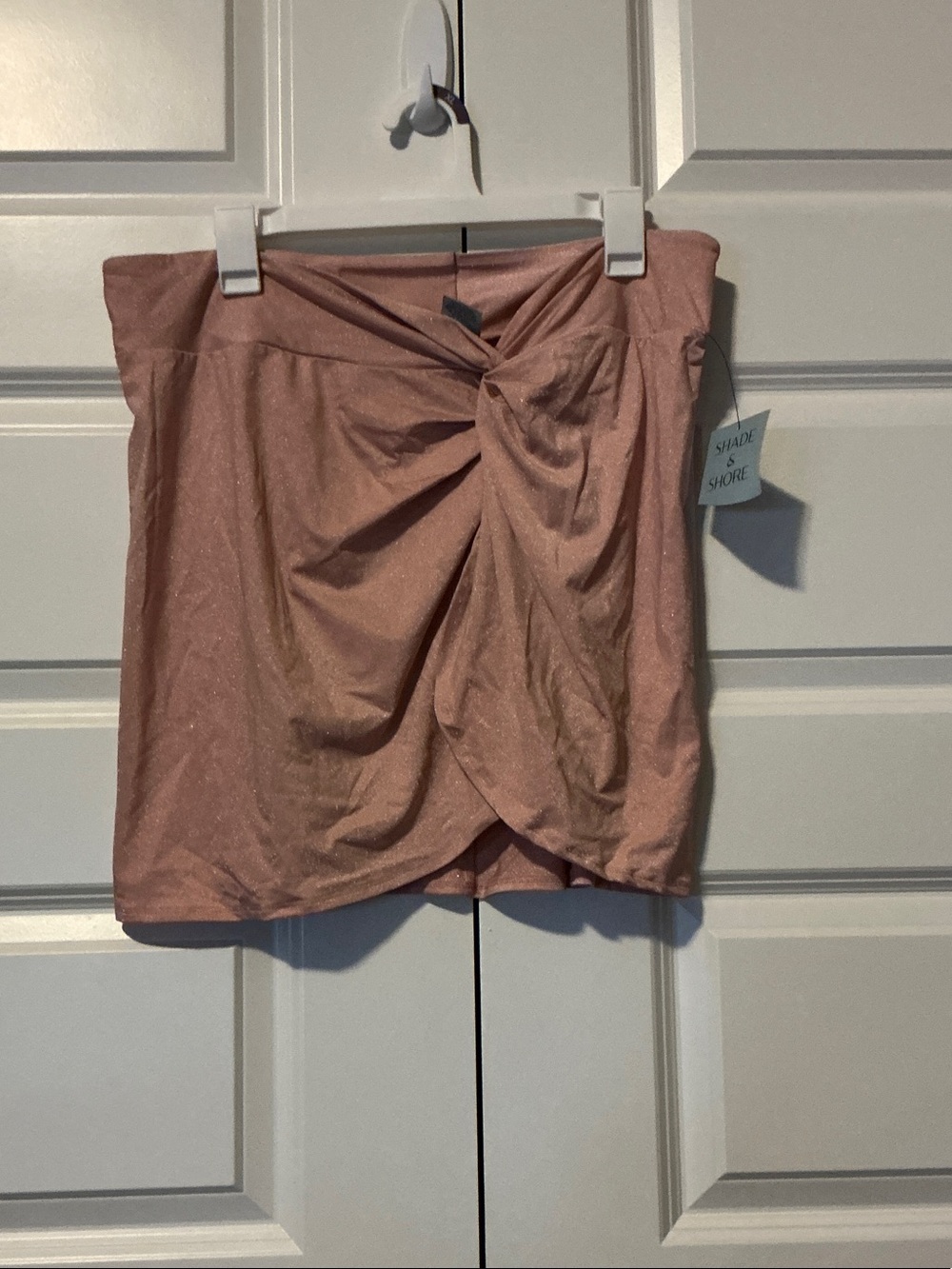 Shade & Shore Dusty Rose Twisted Front Swim Coverup